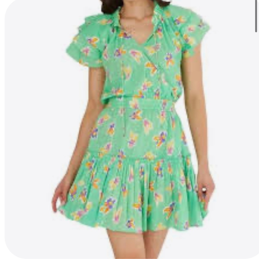 Alivia Dress Bouncing Buds Floral Green S